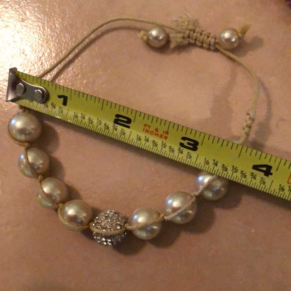 EUC 3 PEARL & BLING Cord ADJUSTABLE Bracelet’s - Picture 6 of 6